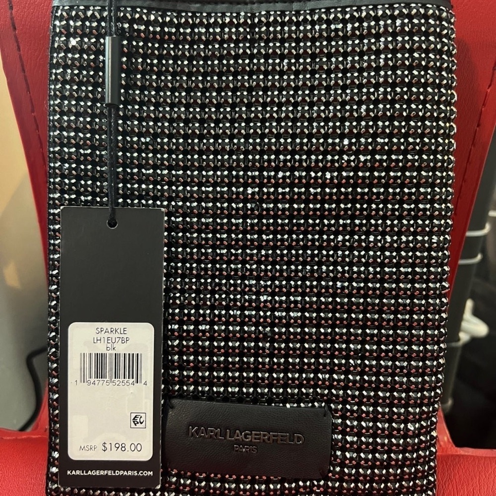 Karl Lagerfeld Sparkle Bag - Black and Silver